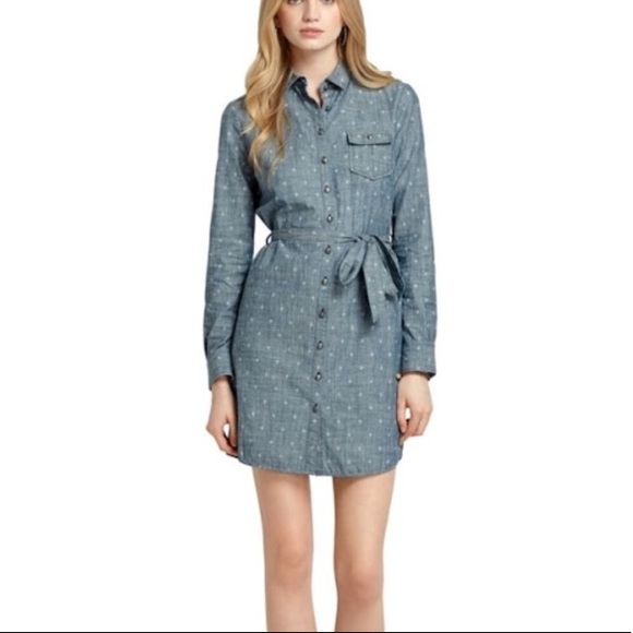 SOLD Brooks & Brothers Chambray dress - Picture 1 of 6